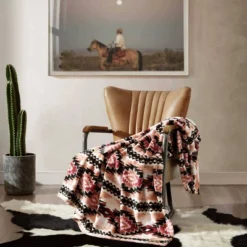 Wrangler 50"x70" Plains Creek Throw Blanket Orange