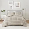 Beautyrest Kent Striped Herringbone Oversized Comforter Set