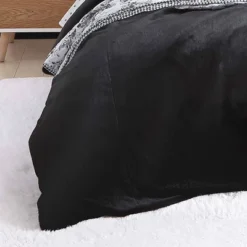 Solid Faux Fur 100% Polyester Duvet Set Black - Betseyville -Bedding Discount Store GUEST 7bb2d52a 7d05 41a5 89f1 67931a480cb2