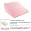 Hastings Home Extra High Memory Foam Wedge Pillow With Antibacterial And Mildew Proof Rayon Fiber Cover - Pink