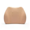 WENNEBIRD Model Q Lumbar Memory Foam Support Pillow To Improve Posture With Raised Side Butterfly Design, Dual Fabric, And Removable Cover, Beige