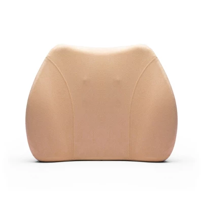 WENNEBIRD Model Q Lumbar Memory Foam Support Pillow To Improve Posture With Raised Side Butterfly Design, Dual Fabric, And Removable Cover, Beige 1 WENNEBIRD Model Q Lumbar Memory Foam Support Pillow To Improve Posture With Raised Side Butterfly Design, Dual Fabric, And Removable Cover, Beige