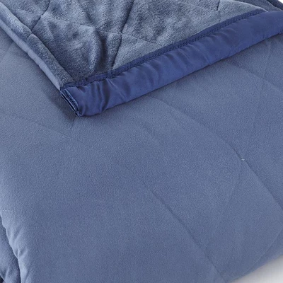 Shavel Micro Flannel High Quality Heating Technology Ultra Velvet Reversible Electric Blanket - Indigo. 2 Shavel Micro Flannel High Quality Heating Technology Ultra Velvet Reversible Electric Blanket - Indigo. - Image 2