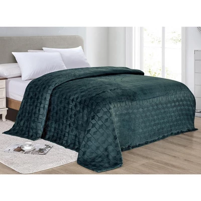 Amrani Bedcover Embossed Blanket Soft Premium Microplush Green By Plazatex 4 Amrani Bedcover Embossed Blanket Soft Premium Microplush Green By Plazatex - Image 4