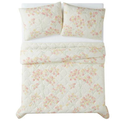 Brooklyn Loom Vivian Quilt Set Mustard Yellow/Red/Off White 3 Brooklyn Loom Vivian Quilt Set Mustard Yellow/Red/Off White - Image 3