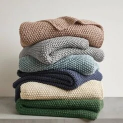 Ink+Ivy 50"x60" Bree Knit Throw Blanket Light Blue: Acrylic, Cozy, Machine Washable, For Sofa -Bedding Discount Store GUEST 82c7d949 e935 4eb2 b6ce f7533e91b2c2