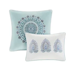 8pc Lian Cotton Printed Reversible Comforter Set Blue -Bedding Discount Store GUEST 87f9094e 8b72 4e86 af2a dd5e678cbff2