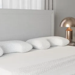 Gulches Bella Ice Curve Pillow - Phase Change Cooling Cover, Italian Water Expanded Foam, CertiPUR-US Certified, Ventilated, USA Finished -Bedding Discount Store GUEST 884a4322 ac89 4b62 9d89 0630313de1e3