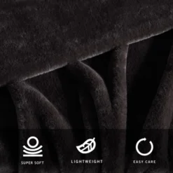 Kenneth Cole Faux Fur Solid Brown 50" X 60" Throw Blanket -Bedding Discount Store GUEST 89b23f6f e895 485b b9a5 5860d2544b31