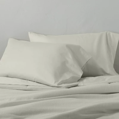 500 Thread Count Washed Supima Sateen Solid Pillowcase Set - Casaluna™ 1 500 Thread Count Washed Supima Sateen Solid Pillowcase Set - Casaluna™