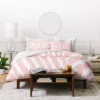 Natalie Baca Zebra Stripes Rose Quartz Duvet Set