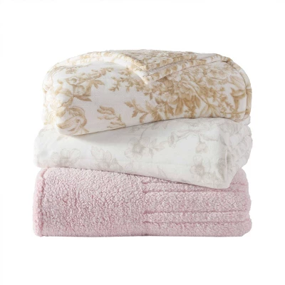 Laura Ashley Full Bedford Blanket Beige 2 Laura Ashley Full Bedford Blanket Beige - Image 2