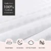 Faunna 600TC 100% Cotton Pillow Protectors, Standard (20x26"), 2 Pack, Oeko-TEX, Silent Zipper, Hotel-Grade, White