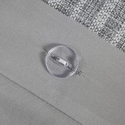 Madison Park 3pc Full/Queen Oakdale Faux Linen Jacquard Duvet Cover Set Gray 9 Madison Park 3pc Full/Queen Oakdale Faux Linen Jacquard Duvet Cover Set Gray - Image 9