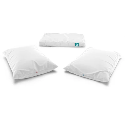 Contour Sleepgram Bed Support Adjustable Hypoallergenic Cool Sleeping Loft Soft Pillow With Removeable Microfiber Cover, King Size, White 2 Contour Sleepgram Bed Support Adjustable Hypoallergenic Cool Sleeping Loft Soft Pillow With Removeable Microfiber Cover, King Size, White - Image 2
