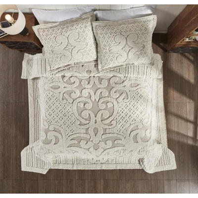 Set Of 2 Twin Serenity Collection 100% Cotton Tufted Unique Luxurious Bedspread Set Beige - Better Trends 1 Set Of 2 Twin Serenity Collection 100% Cotton Tufted Unique Luxurious Bedspread Set Beige - Better Trends