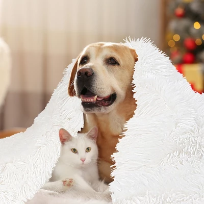 PiccoCasa Luxury Soft Fluffy Shaggy Faux Fur Bed Blanket 1 Pc 3 PiccoCasa Luxury Soft Fluffy Shaggy Faux Fur Bed Blanket 1 Pc - Image 3