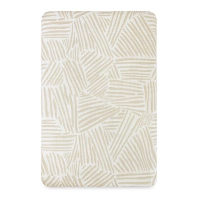 Babyletto Oat Stripe Muslin All-Stages Bassinet Sheet 3 Babyletto Oat Stripe Muslin All-Stages Bassinet Sheet - Image 3