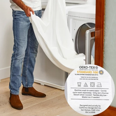 Luxury 500 Thread Count Bed Sheets Set - 100% Cotton Sateen Sheets Set, Soft, Cool & Breathable, Deep Pocket By California Design Den 3 Luxury 500 Thread Count Bed Sheets Set - 100% Cotton Sateen Sheets Set, Soft, Cool & Breathable, Deep Pocket By California Design Den - Image 3