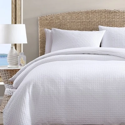 Basketweave 100% Cotton Comforter Set White - Tommy Bahama 1 Basketweave 100% Cotton Comforter Set White - Tommy Bahama