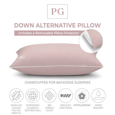 Firm Density Side/Back Sleeper, Down Alternative Pillow With MicronOne Technology, And Removable Pillow Protector 1 Firm Density Side/Back Sleeper, Down Alternative Pillow With MicronOne Technology, And Removable Pillow Protector