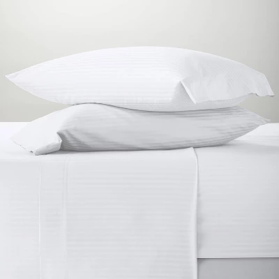 400 Thread Count Damask Solid Sheet Set - Threshold™ 2 400 Thread Count Damask Solid Sheet Set - Threshold™ - Image 2