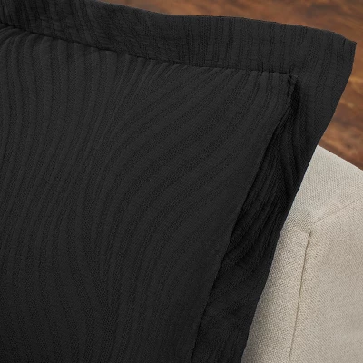 Textured Jacquard Matelassé Solid Oversized Cotton Bedspread Set - Blue Nile Mills 2 Textured Jacquard Matelassé Solid Oversized Cotton Bedspread Set - Blue Nile Mills - Image 2