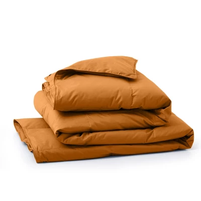 Peace Nest Organic Cotton Down Feather Comforter Duvet Insert, Tan 2 Peace Nest Organic Cotton Down Feather Comforter Duvet Insert, Tan - Image 2