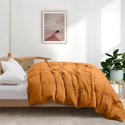 Peace Nest Organic Cotton Down Feather Comforter Duvet Insert, Tan 1 Peace Nest Organic Cotton Down Feather Comforter Duvet Insert, Tan