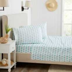 Great Bay Home Coastal Microfiber Wrinkle Resistant Sheet Set