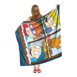 Nickelodeon Nick Rewind Rugrats Winter Window Silk Touch Throw Blanket 50x60 Inches -Bedding Discount Store GUEST a9770da3 9431 4177 8be9 0b1f6fb8bc62