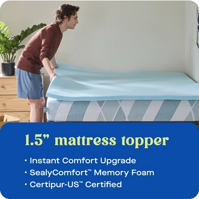 Sealy Dreamlife 1.5" Medium Topper Twin Long And Molded Pillow Bundle 5 Sealy Dreamlife 1.5" Medium Topper Twin Long And Molded Pillow Bundle - Image 5