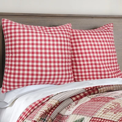 Home For Christmas Euro Sham Set Of 2 - Levtex Home 1 Home For Christmas Euro Sham Set Of 2 - Levtex Home