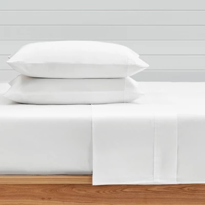 White Sateen Full 4pc Sheet Set - Levtex Home 1 White Sateen Full 4pc Sheet Set - Levtex Home