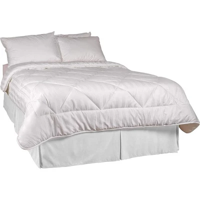 Circles Home Goose Down Alternative Comforter 100% Cotton Cover 300-TC (White - Full Size) 2 Circles Home Goose Down Alternative Comforter 100% Cotton Cover 300-TC (White - Full Size) - Image 2