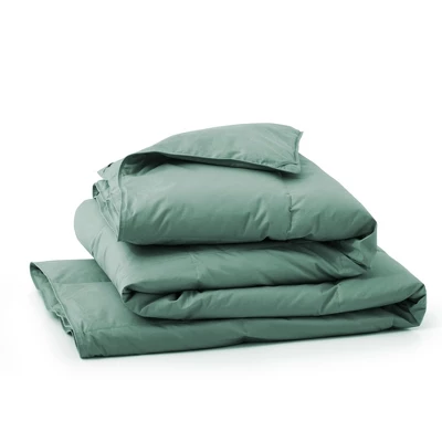 Peace Nest Organic Cotton Down Feather Comforter Duvet Insert, Green 4 Peace Nest Organic Cotton Down Feather Comforter Duvet Insert, Green - Image 4