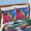 Collections Etc Floral Waterfall Scalloped Edge Pillow Shams - Set Of 2