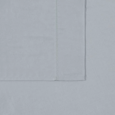 Badgley Mischka Standard 300TC Tencel Pillowcase Pair Light Gray: Cotton Blend, Faux Silk Texture, Envelope Closure 2 Badgley Mischka Standard 300TC Tencel Pillowcase Pair Light Gray: Cotton Blend, Faux Silk Texture, Envelope Closure - Image 2