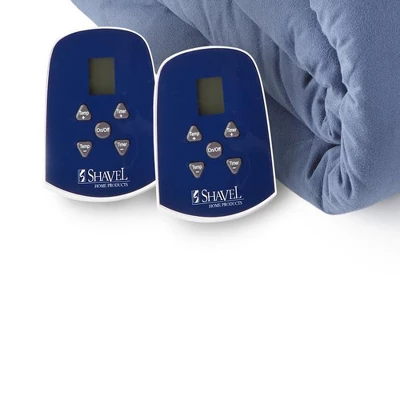 Shavel Micro Flannel High Quality Heating Technology Ultra Velvet Reversible Electric Blanket - Indigo. 1 Shavel Micro Flannel High Quality Heating Technology Ultra Velvet Reversible Electric Blanket - Indigo.