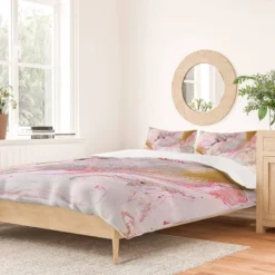 Deny Designs Iveta Abolina Winter Marble Duvet Cover Set