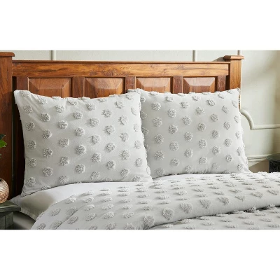 King Athenia Comforter 100% Cotton Tufted Chenille Comforter Set Gray - Better Trends 1 King Athenia Comforter 100% Cotton Tufted Chenille Comforter Set Gray - Better Trends