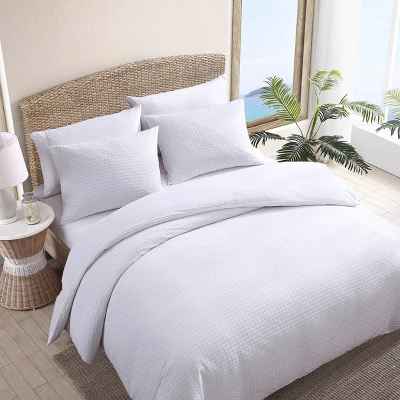 Basketweave 100% Cotton Comforter Set White - Tommy Bahama 3 Basketweave 100% Cotton Comforter Set White - Tommy Bahama - Image 3