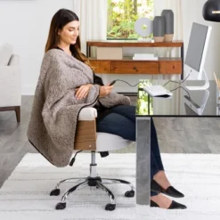 Heated Blanket 2-Pack - USB-Powered Fleece Throw Blankets For Travel, Home, Office, Or Camping - Winter Car Accessories By Stalwart (Gray) -Bedding Discount Store GUEST b4ca771a f5ce 438d 86b8 daf3dbbc13ac