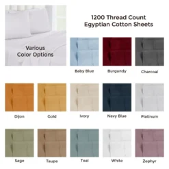 1200-Thread Count Cotton Deep Pocket Sheet Set - Blue Nile Mills -Bedding Discount Store GUEST b50be8cc 047b 4553 b543 5300318b776b