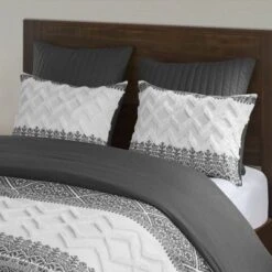 3pc Mila Cotton Duvet Cover Set With Chenille Tufting - Ink+Ivy -Bedding Discount Store GUEST b5835168 aeba 457e 81db ac6c04284982