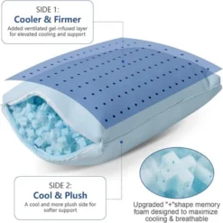 Dyonery Memory Foam Bed Pillow, Adjustable Cooling Pillow, Luxurious Gel Bed Pillow Supports Fluffy Pillows And Washable Pillowcases, Blue -Bedding Discount Store GUEST b642b0ba 95c6 4833 b755 819a6152e64e