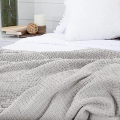 Southshore Fine Living Ashmore Collection 100% Cotton Bed Blanket Basketweave Luxury Blankets 5 Southshore Fine Living Ashmore Collection 100% Cotton Bed Blanket Basketweave Luxury Blankets - Image 5