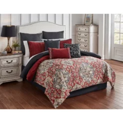 Riverbrook Home Sadler Comforter & Sham Set Red/Gray -Bedding Discount Store GUEST b91f988a 9fd1 4bec a396 3b1f40ba8d97