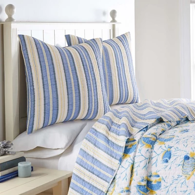 Tropical Sea Euro Sham Set - Two Euro Shams - Levtex Home 1 Tropical Sea Euro Sham Set - Two Euro Shams - Levtex Home