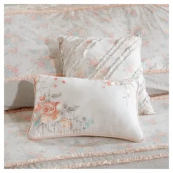 Desiree Cotton Percale Comforter Bedding Set With Euro And Bedskirt Blush - Madison Park -Bedding Discount Store GUEST bc5ddcda 7fbc 4d96 adcd ece70d940994